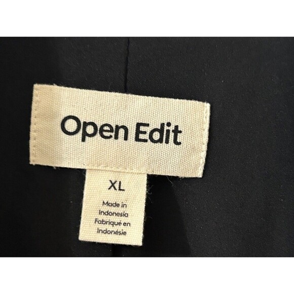 Open Edit Women’s Size XL Black Boucle Oversized Blazer Career Work - Picture 4 of 8